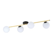 Plafoniera Emibig Splendi 4xE14 in metallo ottone/bianco