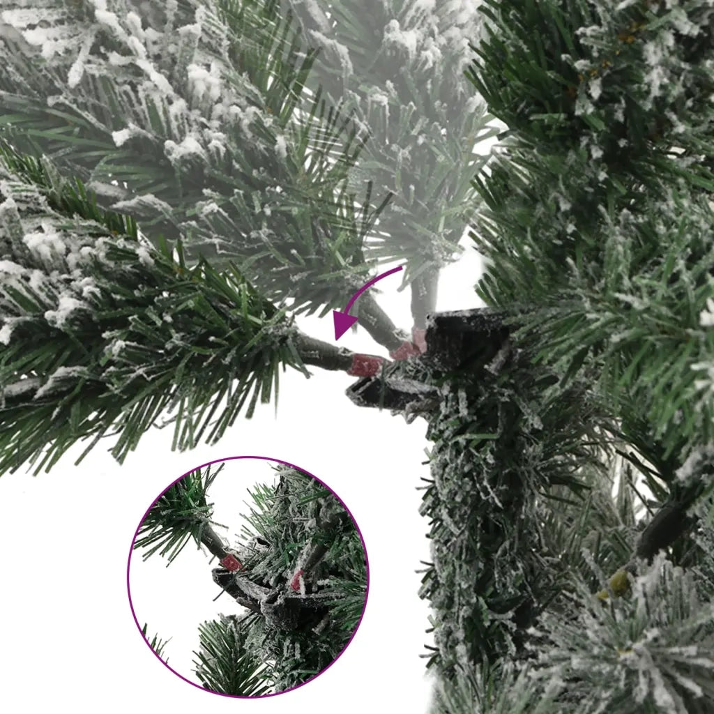 Albero Natale | Decorazioni natalizie Artificiale Incernierato con Neve Fioccata 120 cm