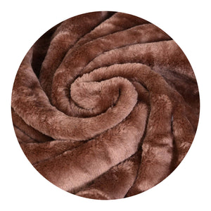 AIO FACTORY Coperta in acrilico marrone 160x200 cm - Copertura morbida, calda e accogliente