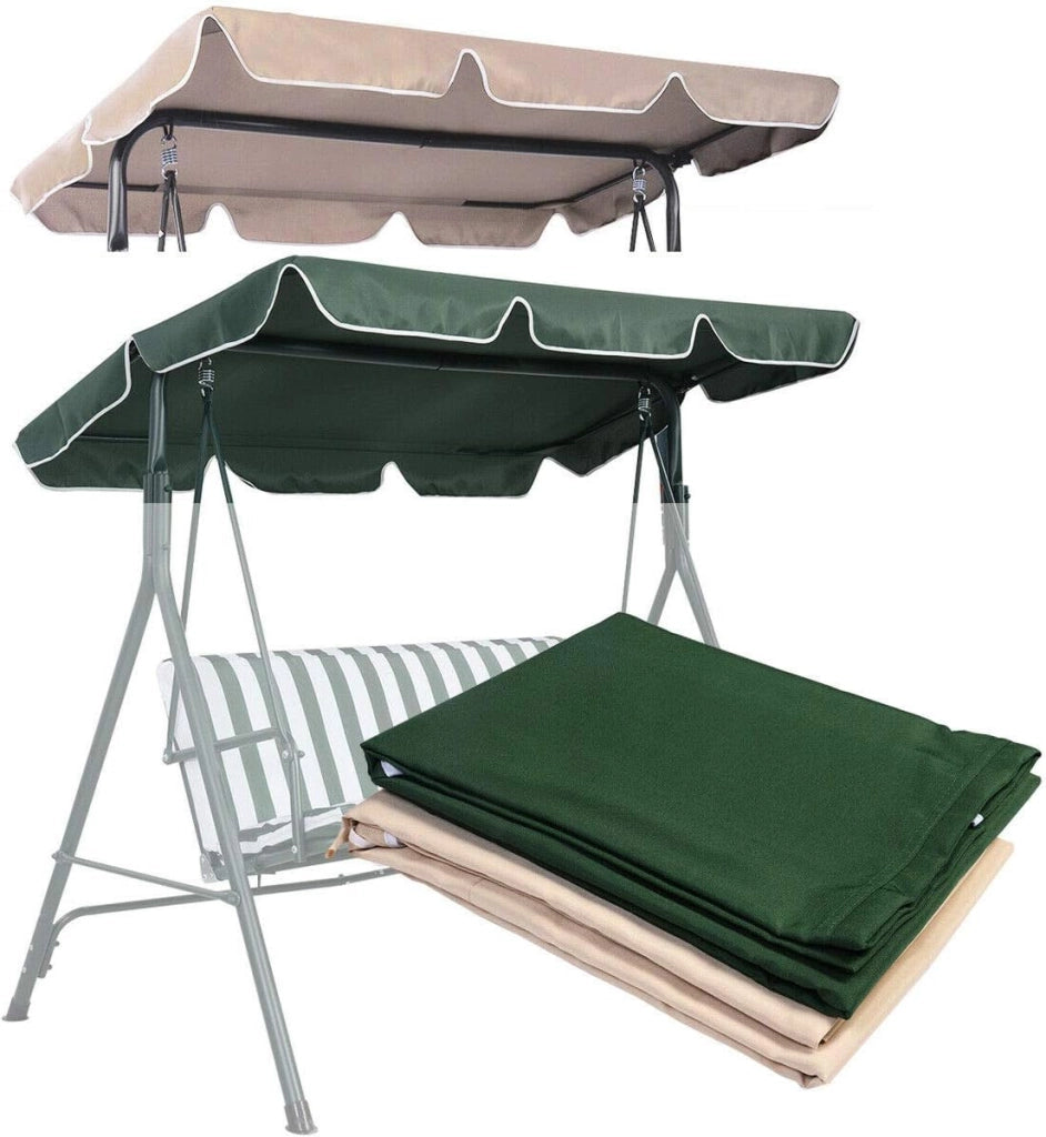 Tettuccio per Dondolo, Tetto di Ricambio per Dondolo da Giardino, Varie Dimensioni e Colori Disponibili (168 x 115 cm, Beige)