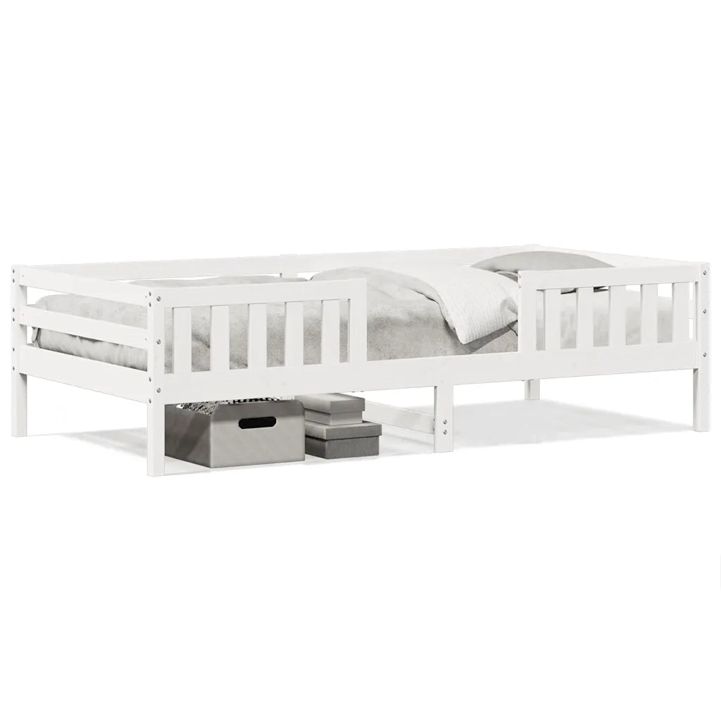 Letto senza Materasso Bianco 90x200 cm Legno Massello di Pino 846974