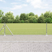 Recinzione Euro con 7 Posti Flangiati 0.6x10 m Acciaio Galvanizzato