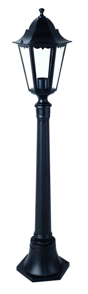 LANTERNA SU PIANTANA SERIE MINERVA ALLUMINIO NERO CM 120