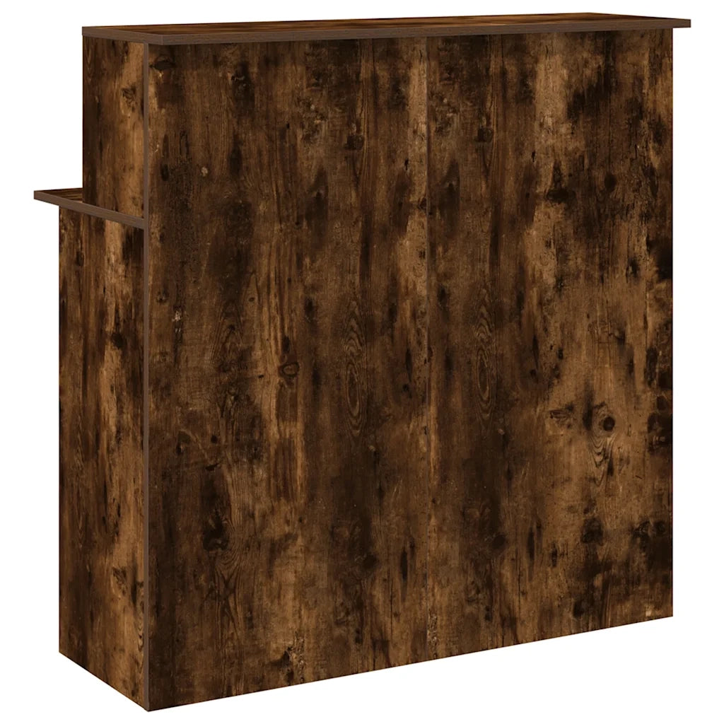 vidaXL Banco Reception Rovere Fumo 100x50x103,5cm in Legno Multistrato