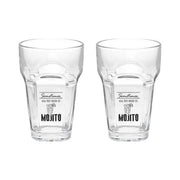 Set 2 Calici Mojito In Vetro Trasparente Cc400 Linea Let'S Party