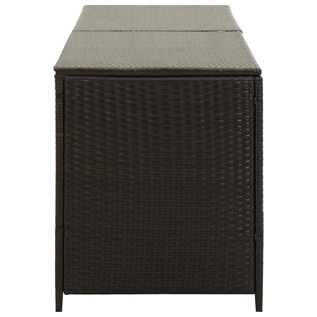 Baule da Giardino in Polyrattan 200x50x60 cm Marrone CFW4831277