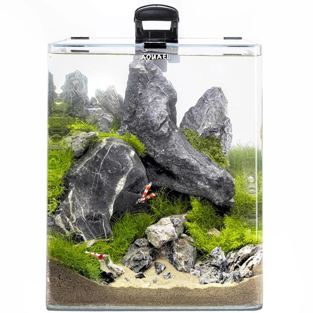 Aquael OptiBent Set 30 cm29x29x35h 29L - acquario accessoriato in vetro extrachiaro Colore: Nero