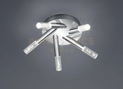 BOLSA PLAFONIERA BAGNO LED 5 LUCI CROMO+DIFFORE TRASPARENTE BOLLE. D.41,5CM 3,1W · 5x 310lm, 3000K