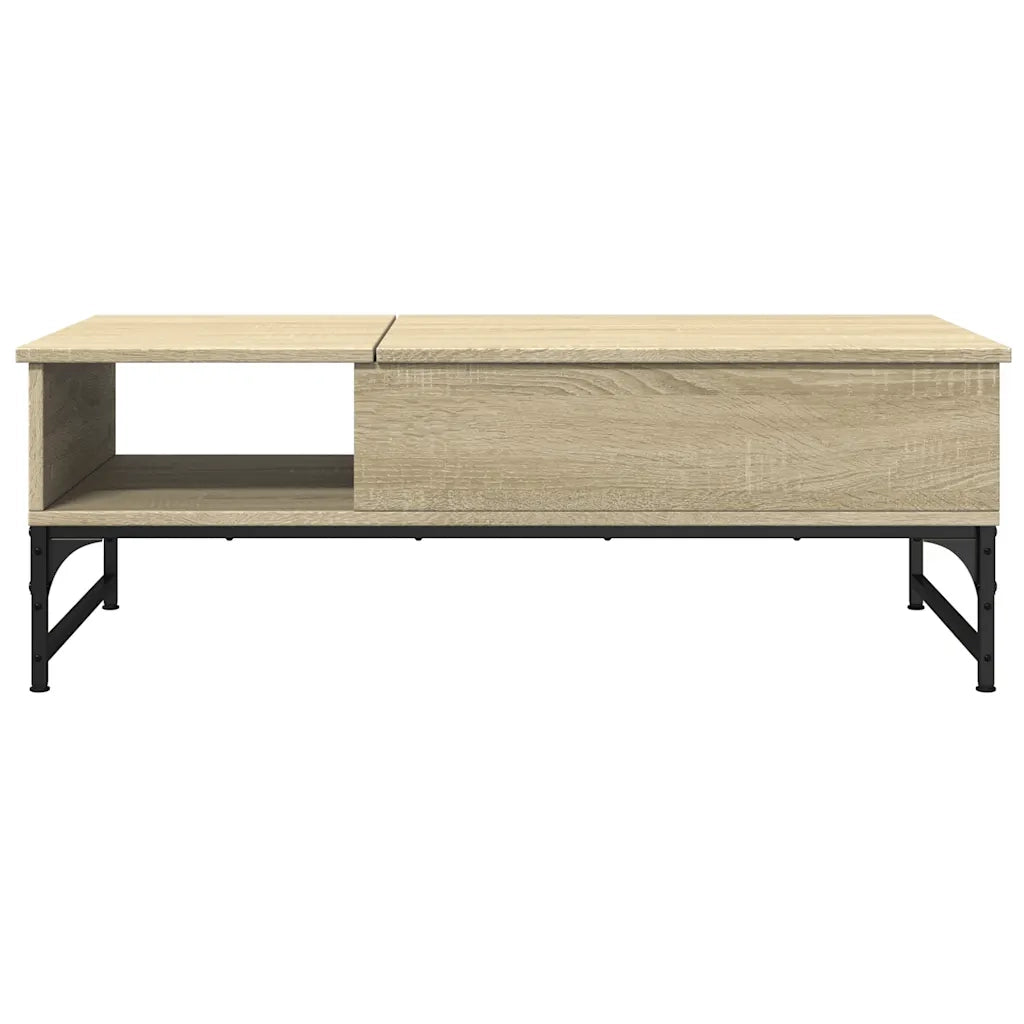 Tavolino salotto | Tavolino da caff¨¨ | Tavolino da Soggiorno Rovere Sonoma 100x50x35 cm Multistrato Metallo