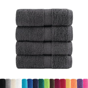 Asciugamani Premium SOLUND 4 pz Antracite 30x30 cm 600 g/m² 137149