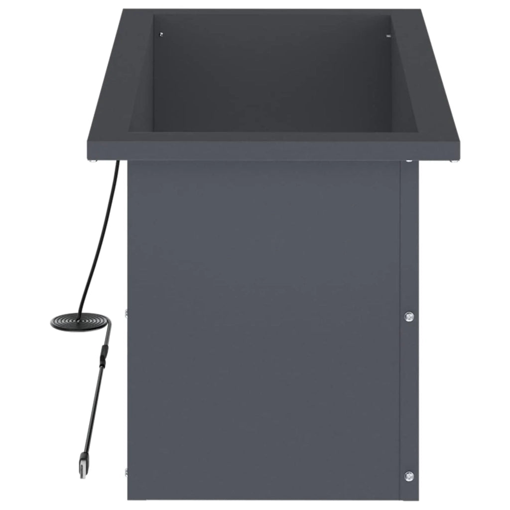 Fioriera da giardino con LED Antracite 30 x 60 x 30 cm Acciaio 8008088