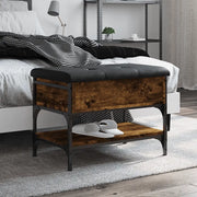 Panca Porta Scarpe Rovere Fumo 62x42x45 cm in Legno Multistratocod mxl 109658