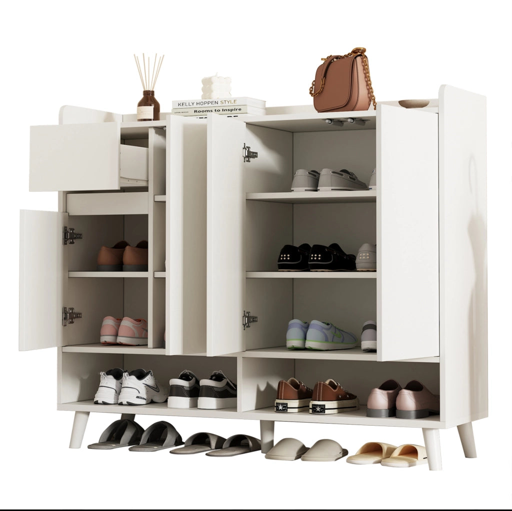 Credenza moderna con 4 ante, 1 cassetto e ripiano regolabile