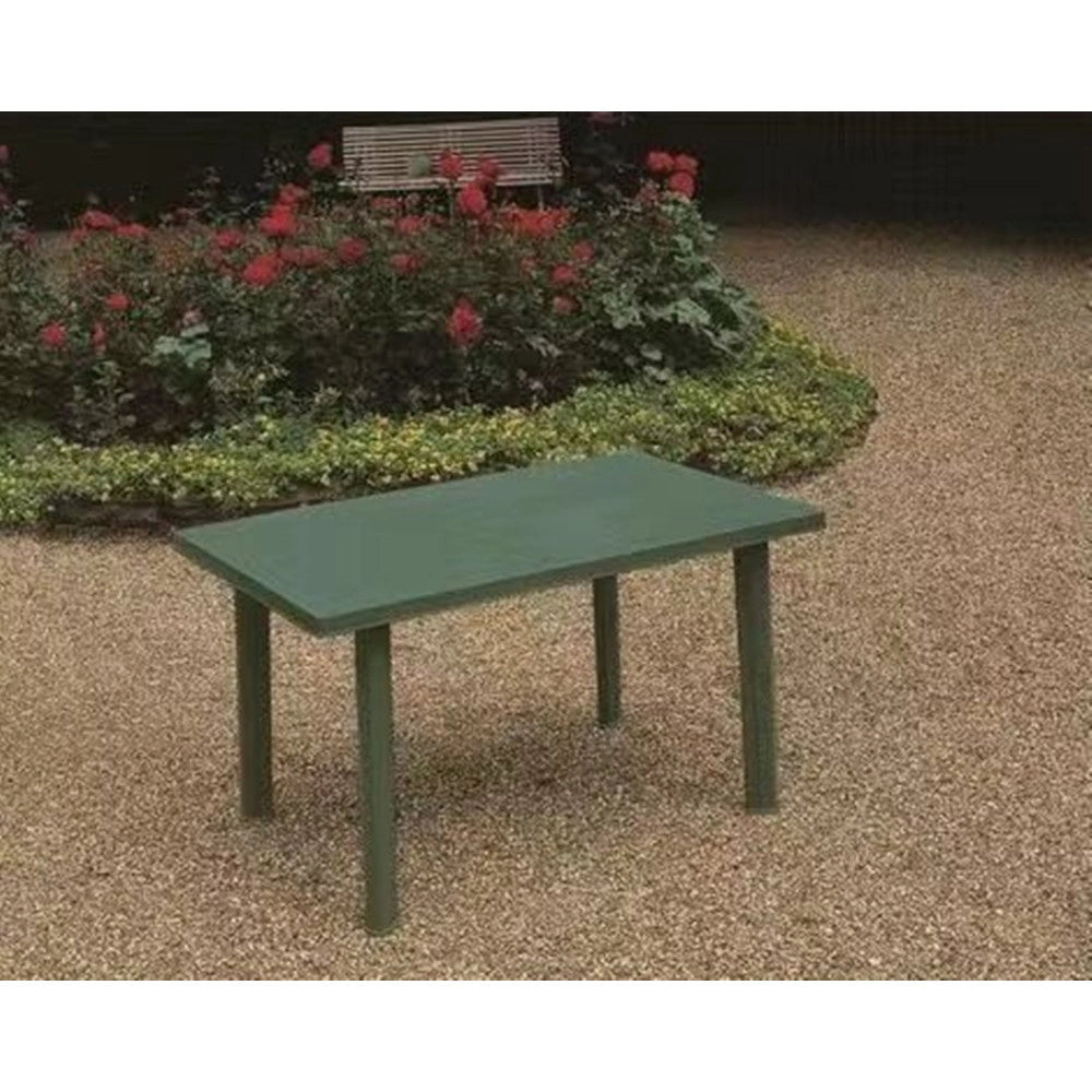 Trade Shop - Tavolo Verde Rettangolare Da Giardino 120x70 Cm Perfetto Per Spazio Esterno 016302 -