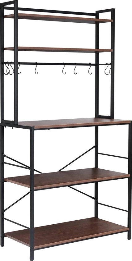 Organizzatore di cucina a 5 livelli libero - L x B x H: 84,5 x 40 x 165 cm