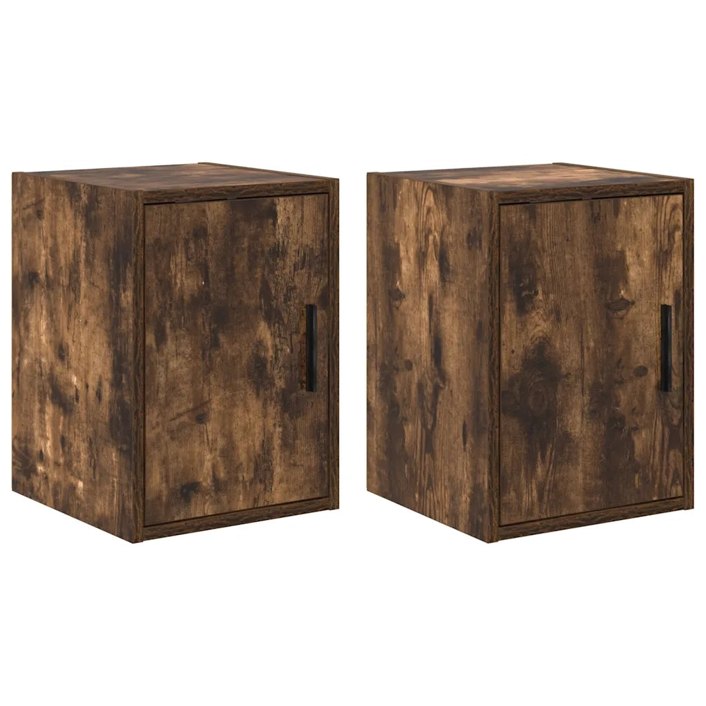 Pensili per Garage 2 pz Rovere Fumo in Legno Multistrato CFW5426019