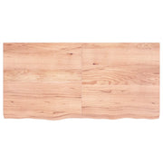 Piano Tavolo Marrone 120x60x(2-6) cm Massello Rovere Trattato 3156376