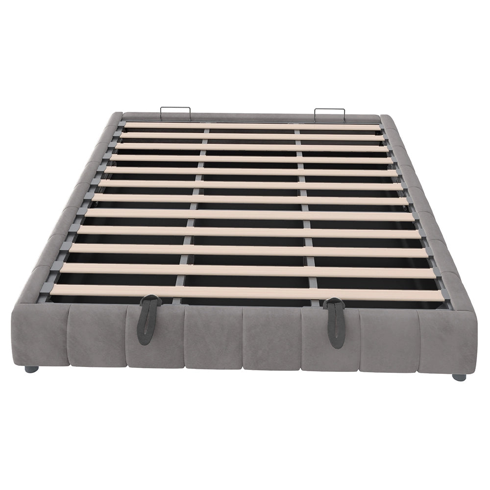 Letto-Xylo-180x200 cm-LED, idraulico, sospeso, grigio