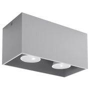 Spot Pure Lume Tetris Maxi grigio 2xGU10 rettangolare