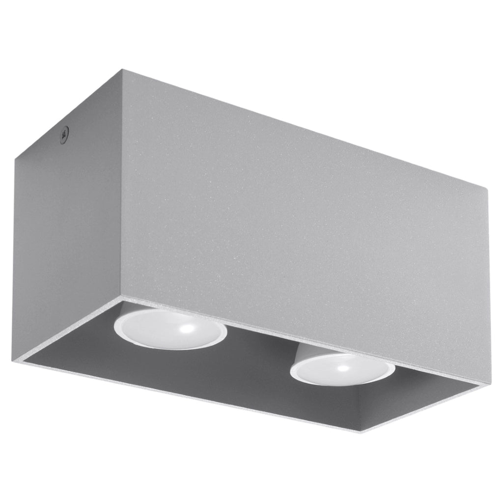 Spot Pure Lume Tetris Maxi grigio 2xGU10 rettangolare
