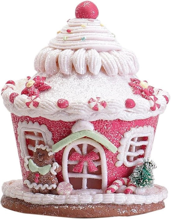 Casa di Natale LED con Glacé e Decorazioni (16 x 13 cm)
