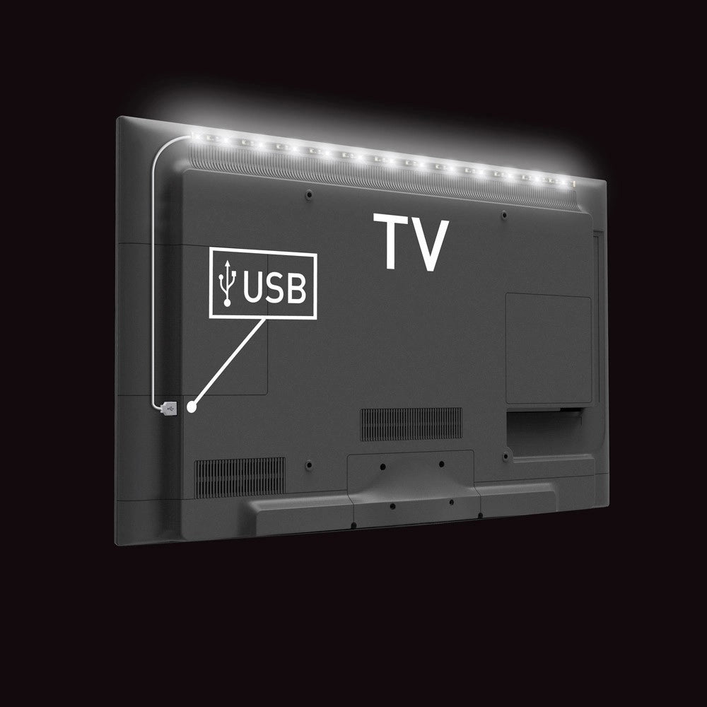 Trade Shop - Strip Led Striscia Usb 100cm L5 6.48w 5v Per Retroilluminazione Televisore Tv -