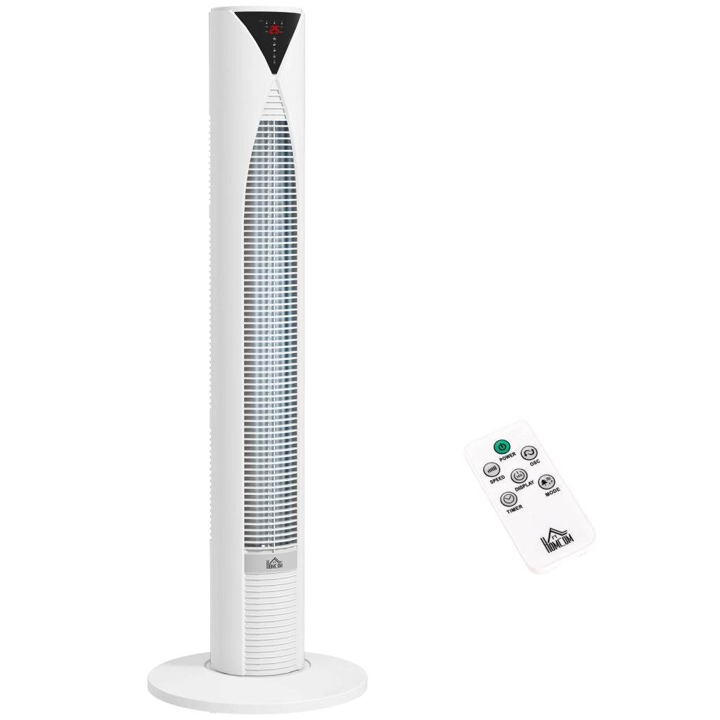 Ventilatore a Torre con Telecomando ¨C zephmum ¨C Bianco 31.5x31.5x96 cm