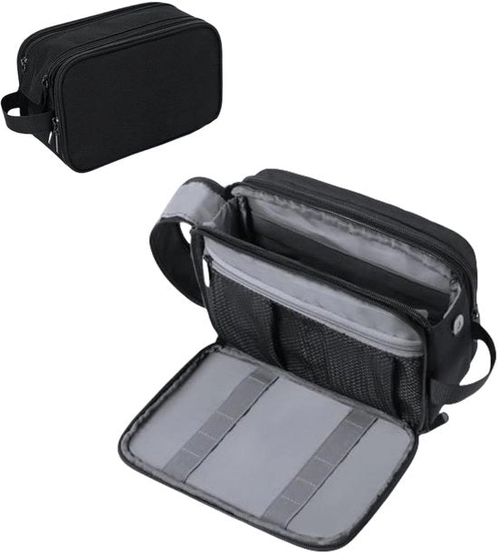 Borse da bagno per uomo, Borse da bagno per donna grande, Borse da bagno per uomo, Borsa cosmetica con cerniera doppia, Borse da bagno per accessori di toilette