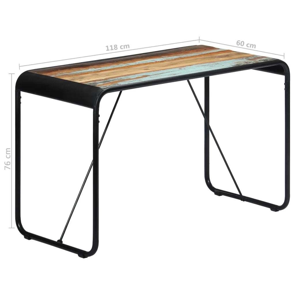 Tavolo da Pranzo 118x60x76 cm in Legno Massello di Recupero 247864