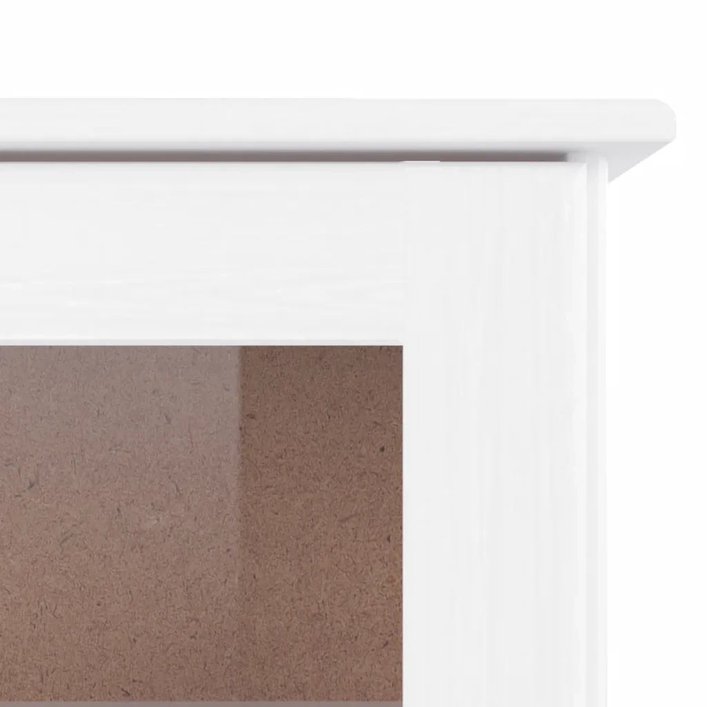 Credenza-Buffet-Armadio da cucina ALTA Bianca 77x35x188 cm in Legno Massello di Pino