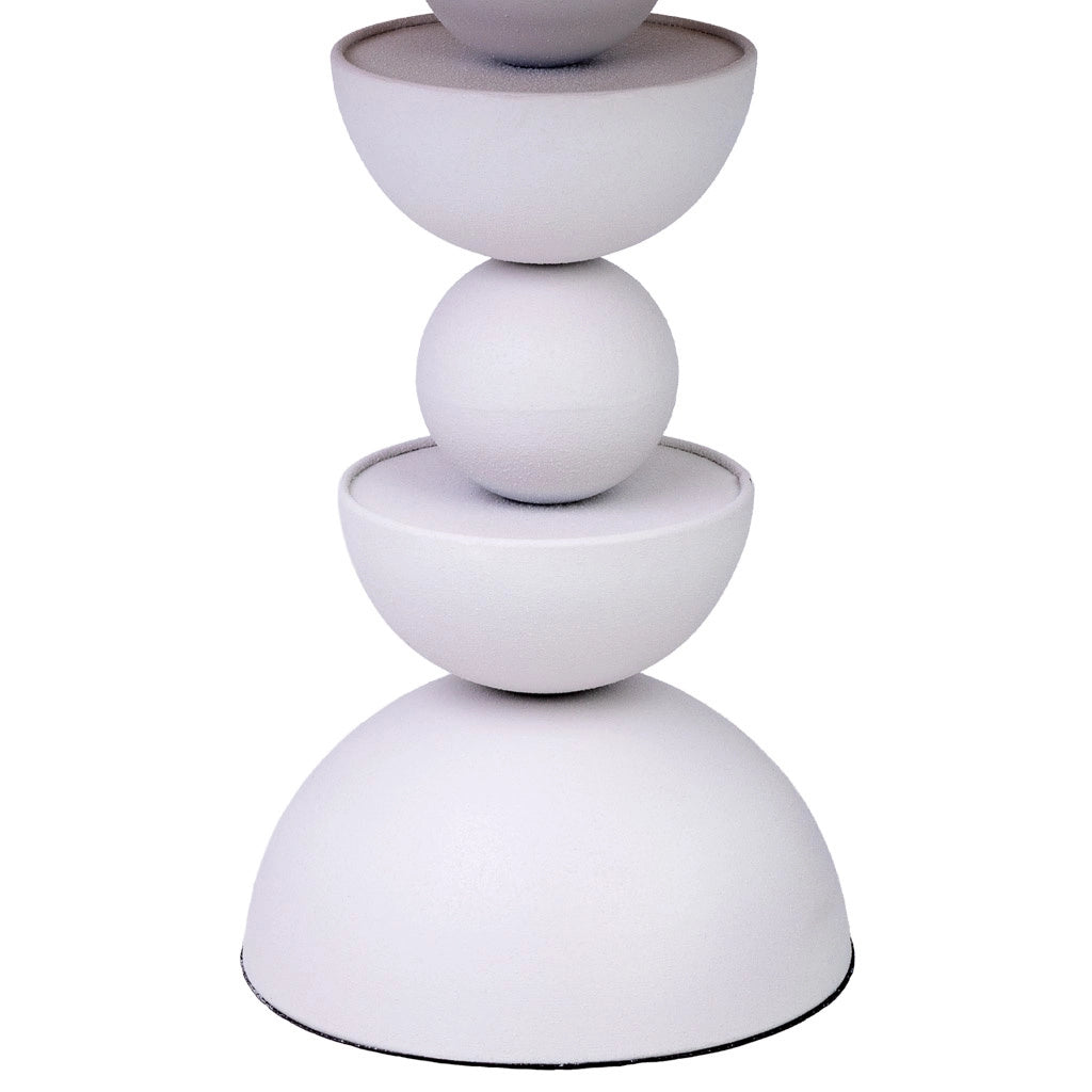 Tavolino in metallo e legno 46x46x49h cm bianco