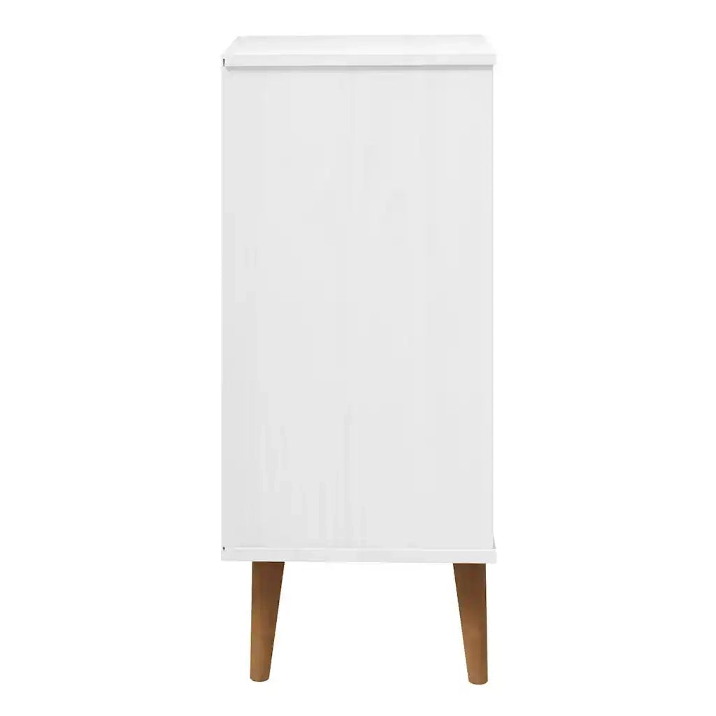 Cassettiera MOLDE Bianca 40x35x82 cm in Legno Massello di Pino CFW1396781