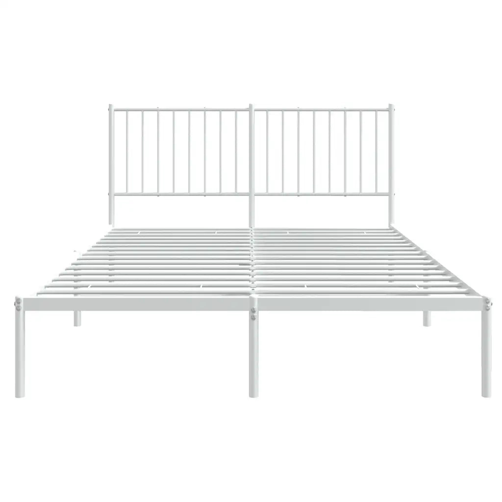 Giroletto con Testiera Metallo Bianco 140x200 cm 350932