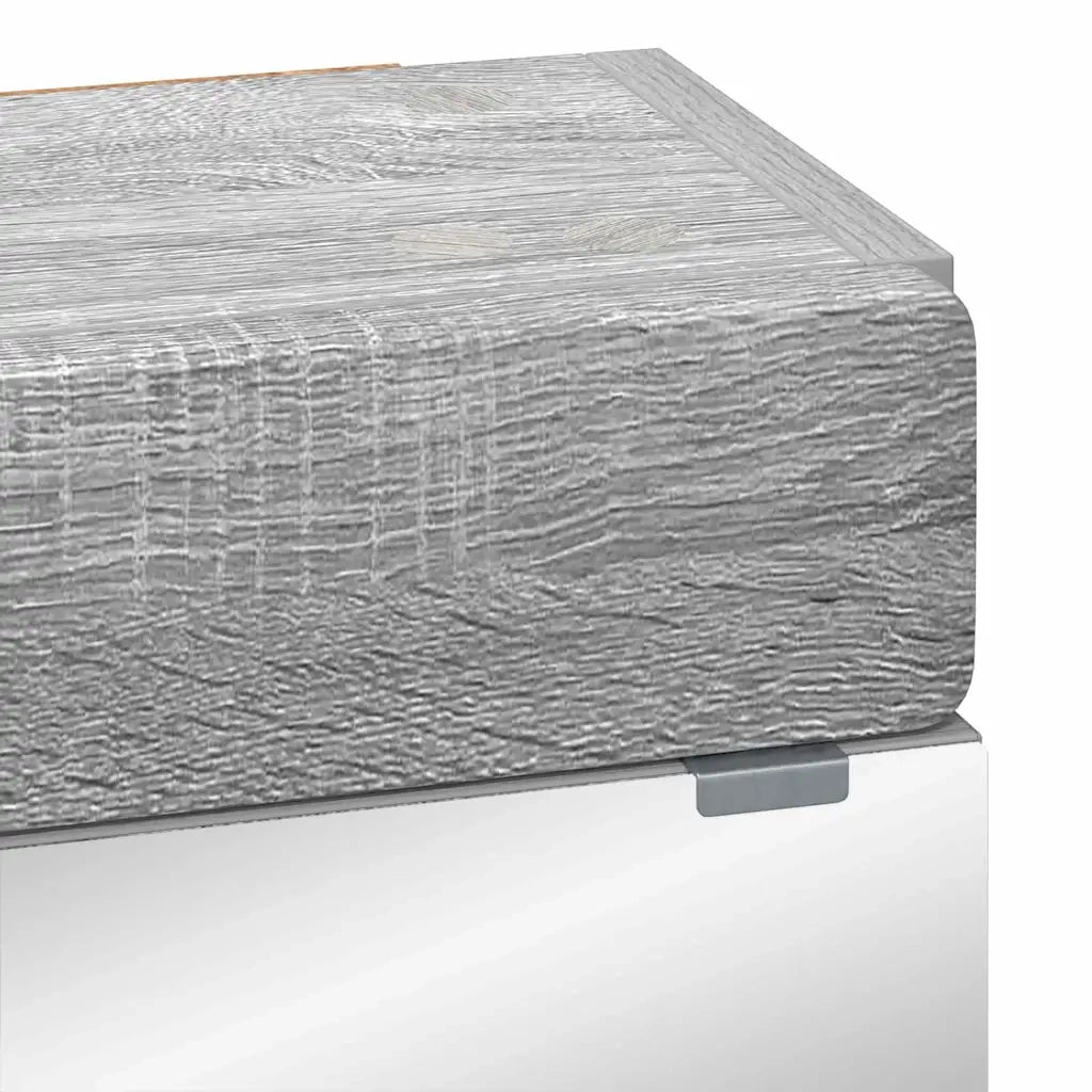 Mobiletto per specchio da bagno con porta TULUM Grigio Sonoma