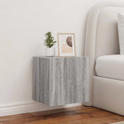 Mobile TV a Parete con Luci LED Grigio Sonoma 40,5x35x40 cm 837256