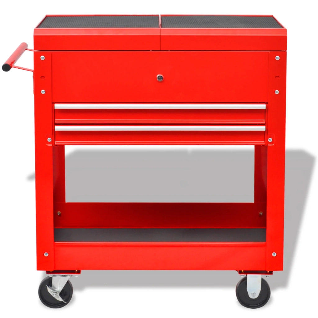 Carrello per Attrezzi Rosso 70.5 x 37 x 71 cm Acciaio