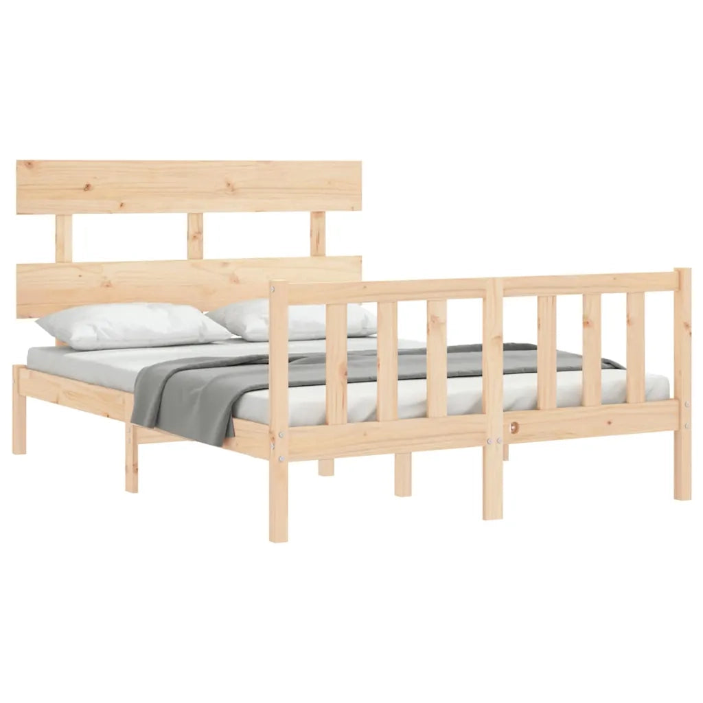 Giroletto senza Materasso-Struttura Letto 140x200 cm in Legno Massello di Pino 984479