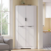 Armadio angolare salvaspazio bianco in MDF, 60x60x172 cm