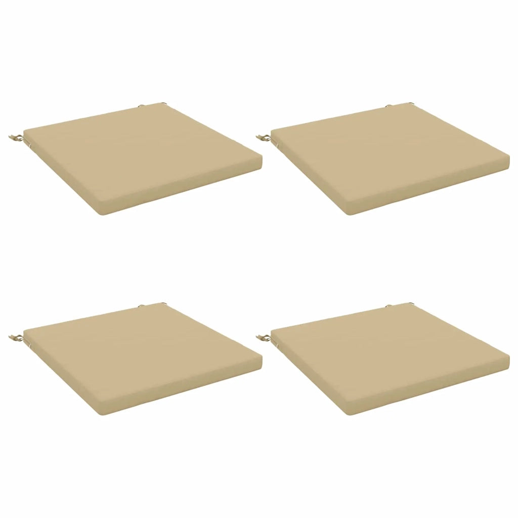 Cuscini per Sedia in 4 Pezzi SOEST 4 pz 100% Poliestere Beige 944844