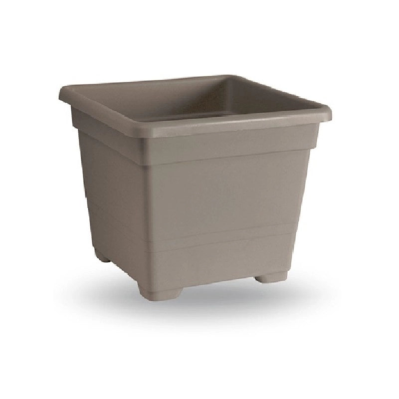 VASO quadrato FIORIERA in plastica VARI COLORI MADE IN ITALY 22 cm Veca Color: AVANA