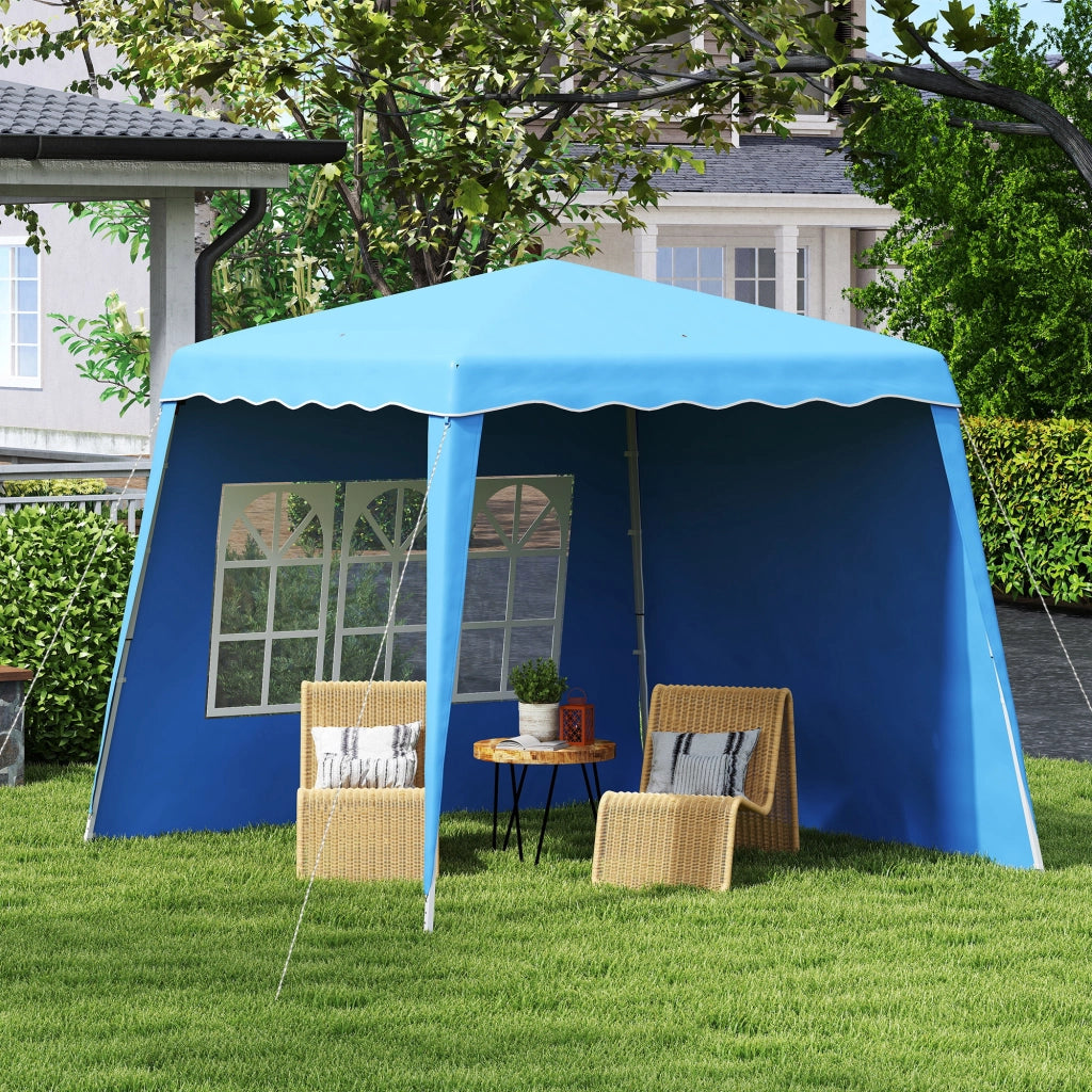 Gazebo da Giardino Pieghevole ¨C zephmum ¨C Blu 289x289x220 cm