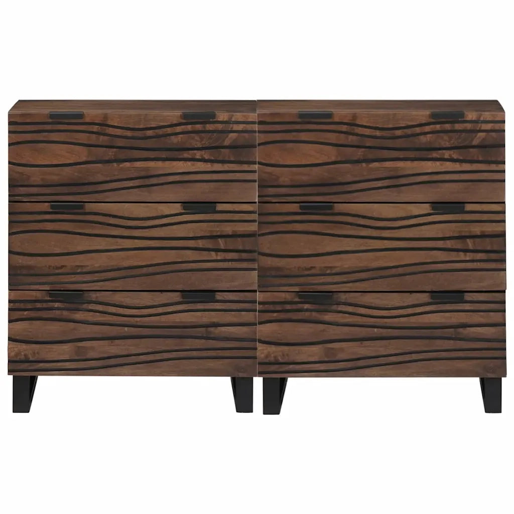Set di Credenze 2 pz | Madia | Buffet da pranzo | Armadio da pranzo Noce 120 x 33,5 x 75 cm