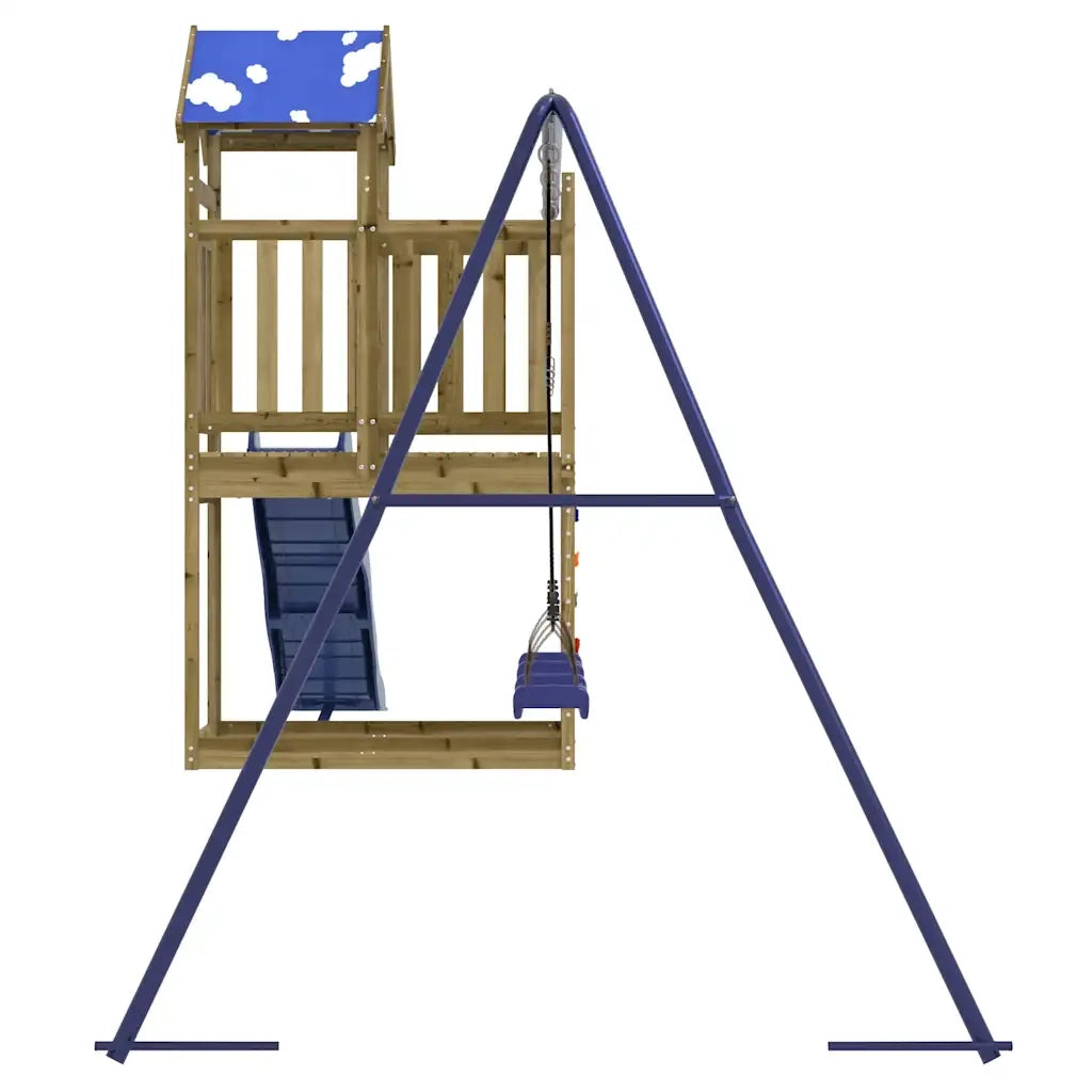 Set da Gioco da Esterno in Legno di Pino Impregnato