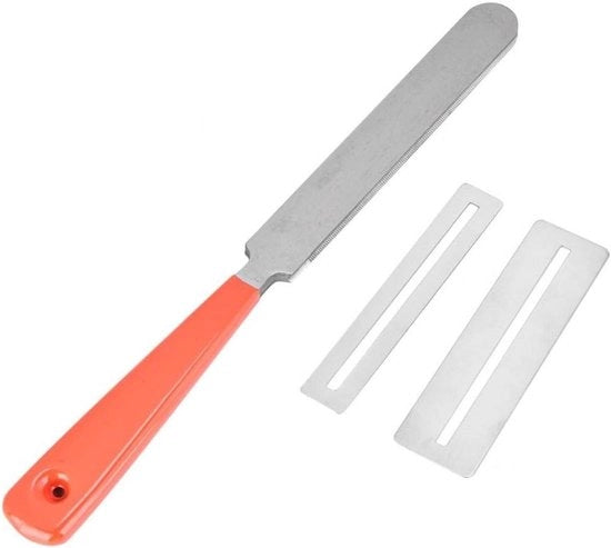 Set di file per chitarra in acciaio inox - Strumento di abrasione per corda di chitarra con kit di protezione per il manico