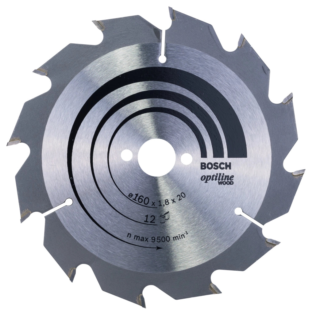 2608641170 - Lama per sega circolare Optiline Wood 160 x 20/16 x 1,8 mm, 12