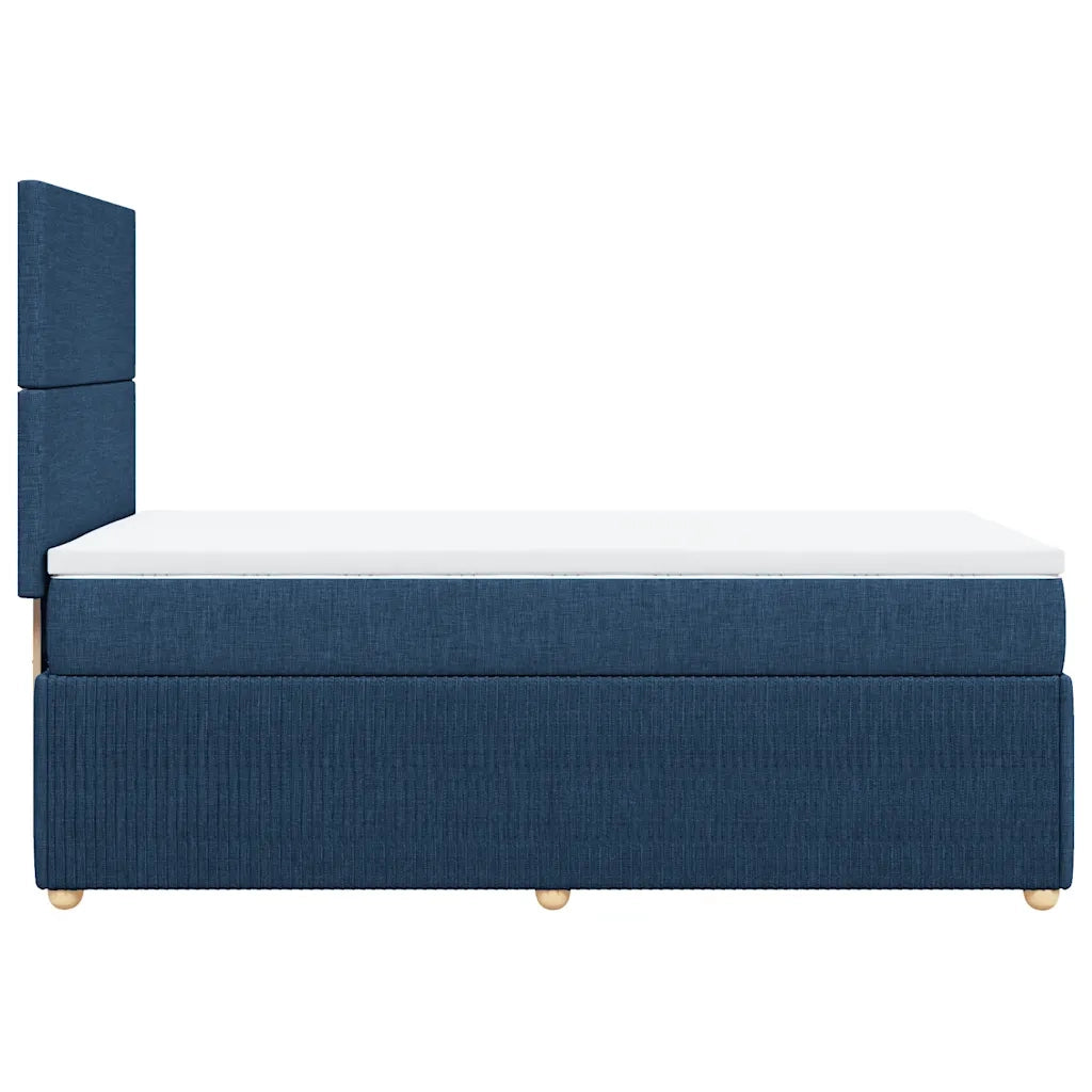 vidaXL Giroletto a Molle con Materasso Blu 100x200 cm in Tessuto