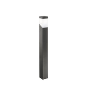 Paletto luminoso GES611 per esterni in alluminio finitura antracite con diffusore opale attacco E27 IP44 - Gealuce