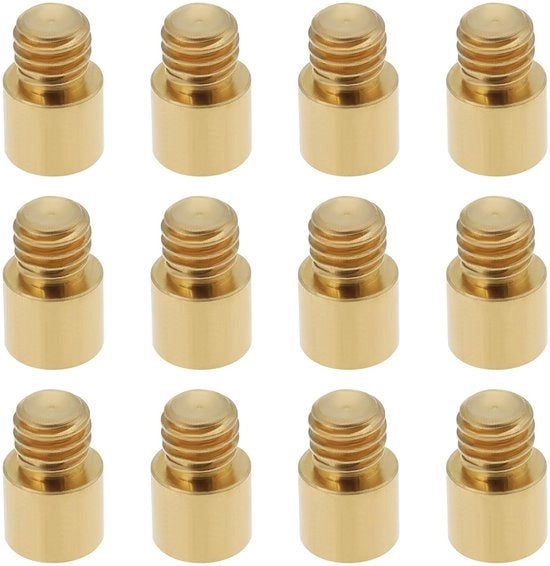 Punte per darts in acciaio inossidabile 1g - 12 pezzi - regolatore di accentuazione - fili 2BA - finitura dorata - valvola regolabile - set di 12 pezzi