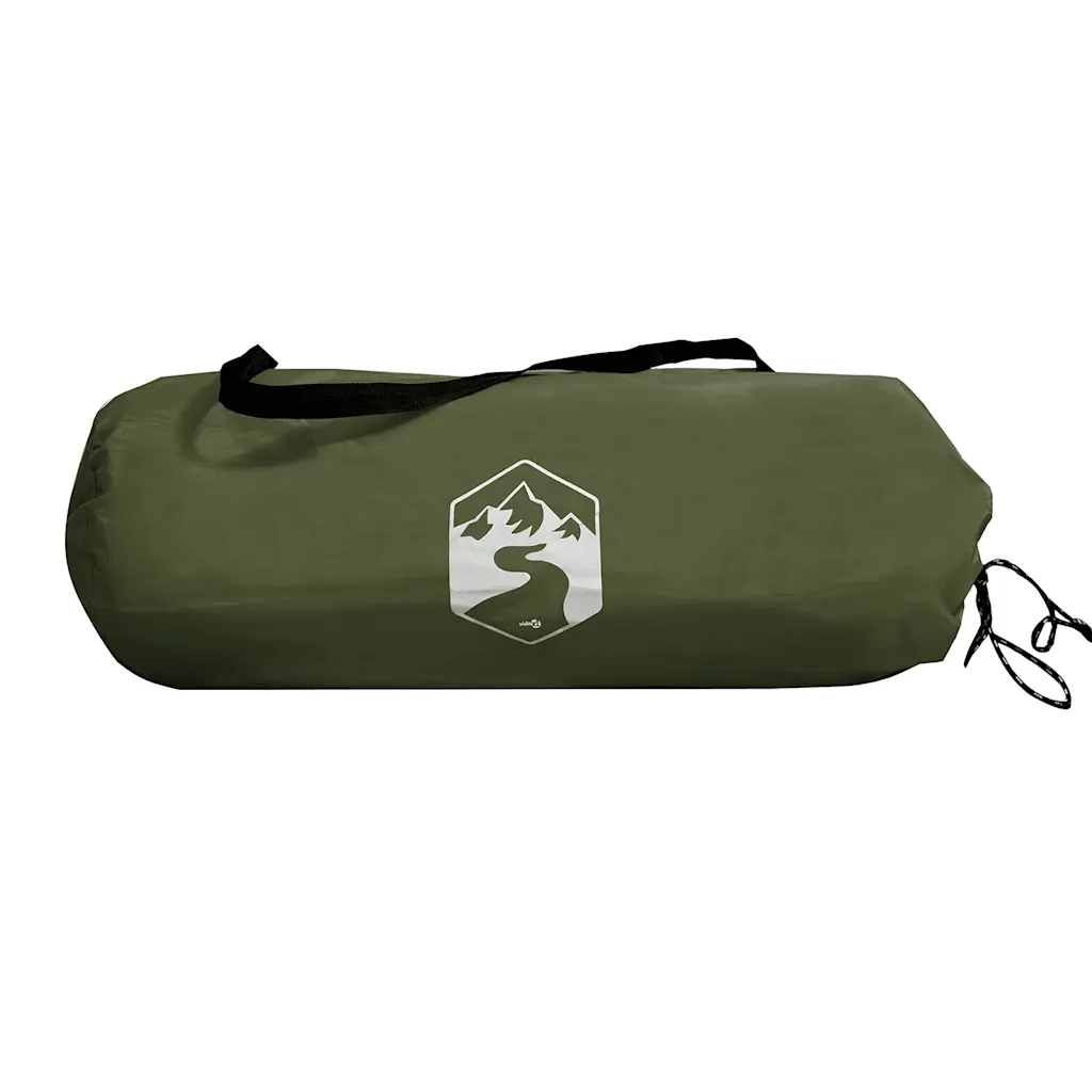 Tenda da Pesca per 3 Persone Verde Oliva Impermeabile 4100655