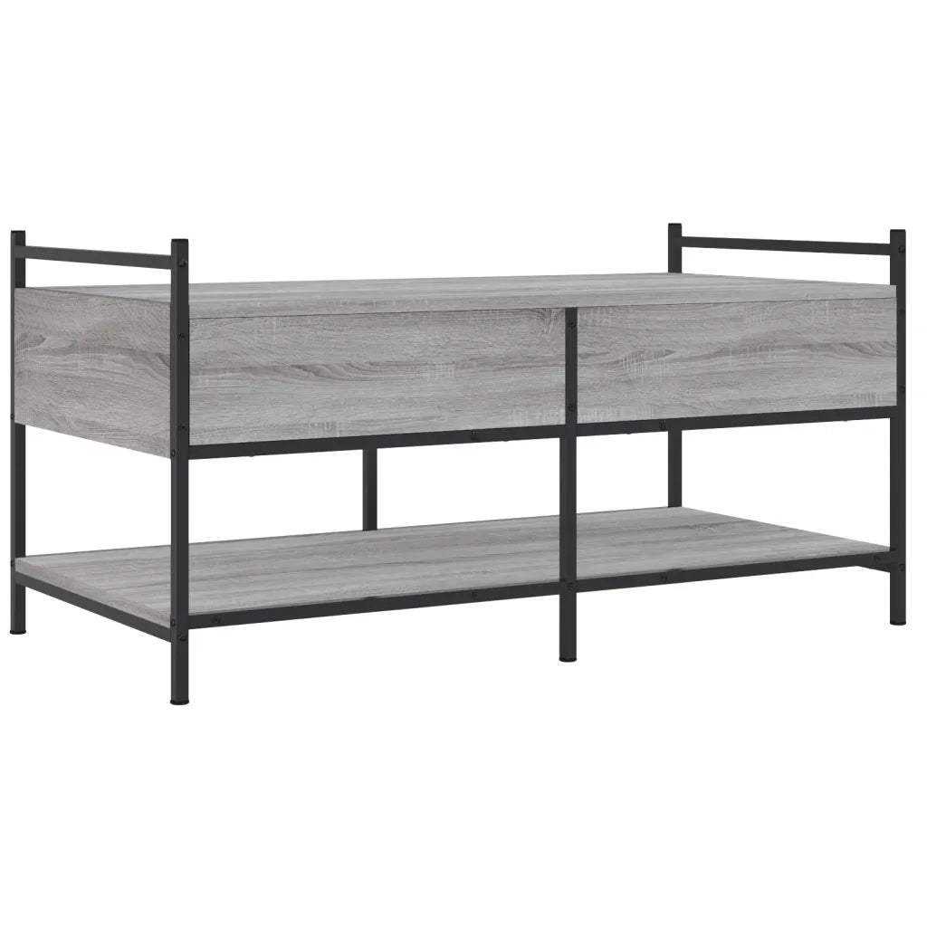 Tavolino da Salotto-Tavolino da soggiorno-Tavolo Grigio Sonoma 99x50x50 cm Legno Multistrato